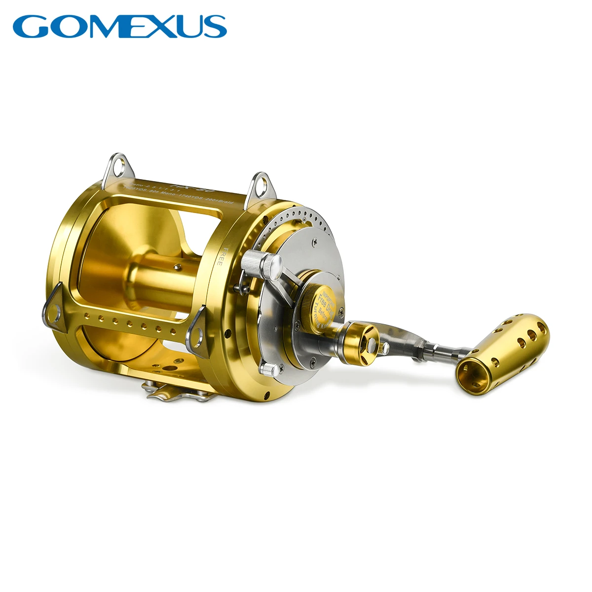 Gomexusトローリングリール塩水マグロオフショアゲーム海釣り固体強力な余分な滑らかな80ワット130lbs Saltwater Reel Reel Trollinggames Sea Aliexpress