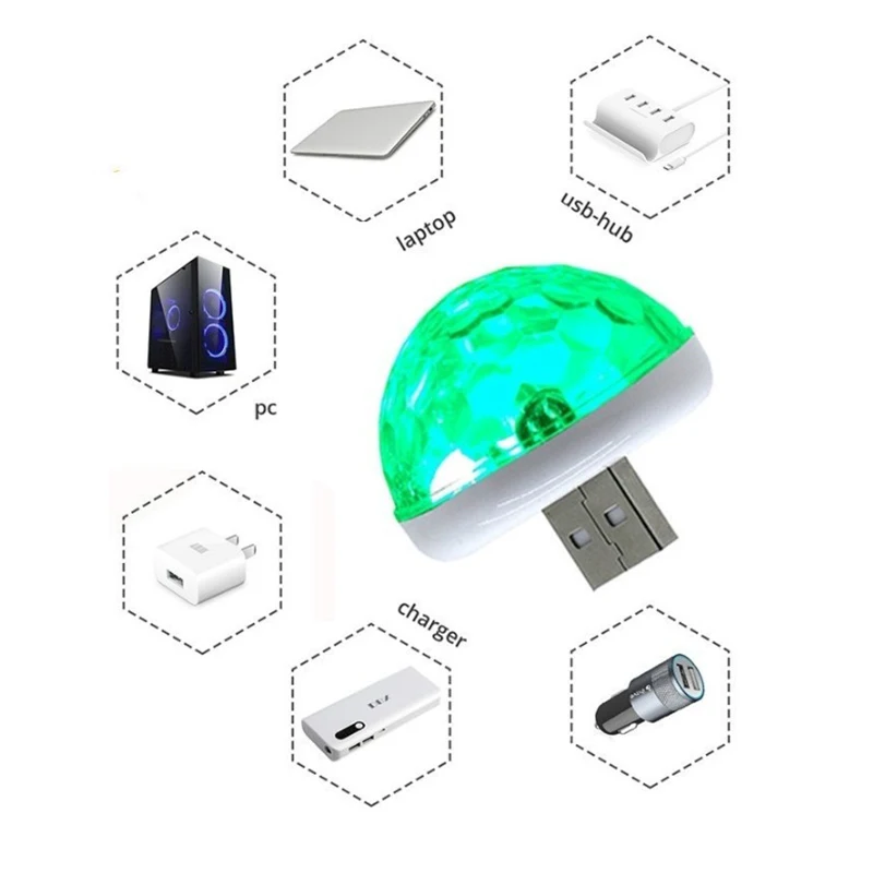 Новинка 2021 разноцветный светодиодный USB светильник для салона автомобиля Набор