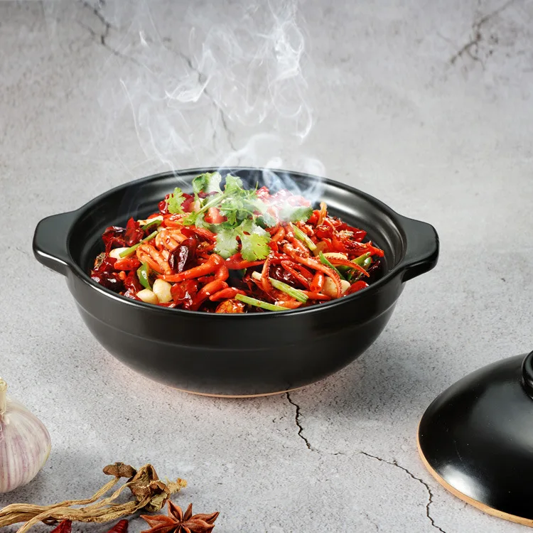 EXQUIMEUBLE Clay Cooking Hot Pot Clay Cooking Pots Casserole Clay Pot  Korean Stone Pot Clay Pots for Cooking Multipurpose Tool Korean Cookware  Ceramic