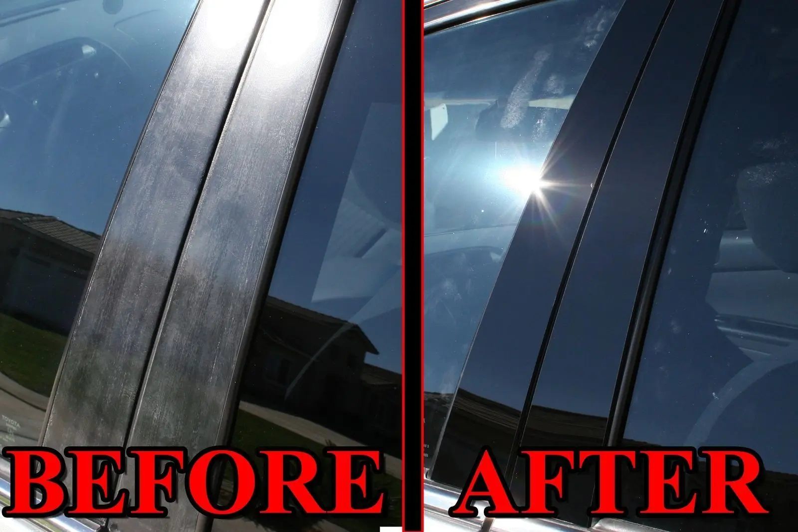 

6pcs Black Car Window Pillar Trim Decorative Cover For Honda CR-V CRV 2017-2018