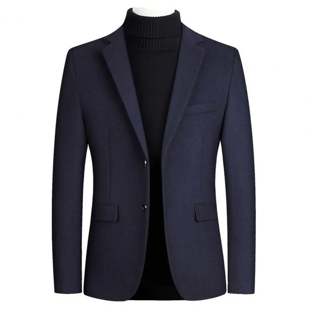 Men Suits Jackets Men Two Buttons Lapel Suit Coat Wool Blends Casual Solid Business Coats and Jackets