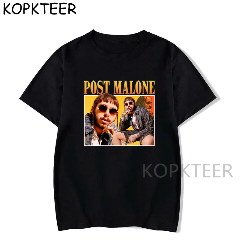 Мужские футболки с коротким рукавом Post Malone повседневные хлопковые облегающие