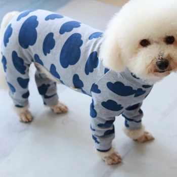 

Pet Dog Jumpsuit Thin Puppy Clothes Stretch Cotton Long Sleeve Overalls For Small Dogs Pajamas Outdoor Sweatshirt Chihuahua Pug