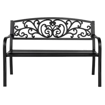 

50" Iron Outdoor Courtyard Decoration Park Leisure Bench