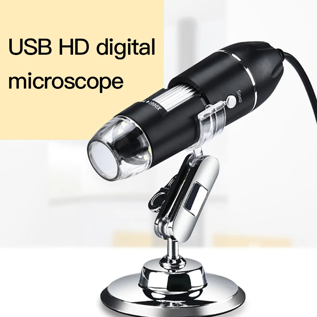 Регулируемый цифровой микроскоп 1600X 2MP 8 светодиодный Type-C/Micro лупа USB электронный