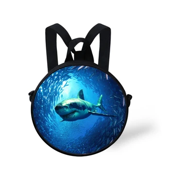 

THIKIN Fashion Children Backpacks High Quality Sea Animals Dolphin Shark Print Book Bag for Kids Cool School Backpack Mochila