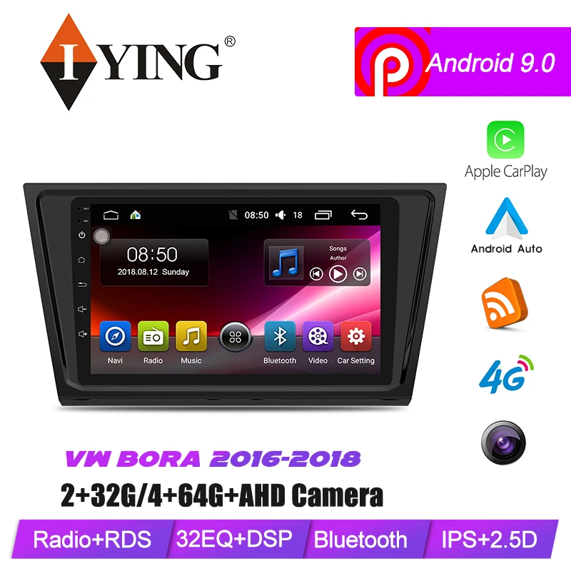 

IYING Car Multimedia Video Player For Volkswagen Bora 2016-2018 10.1 inch Car Radio GPS Navigation Audio Stereo