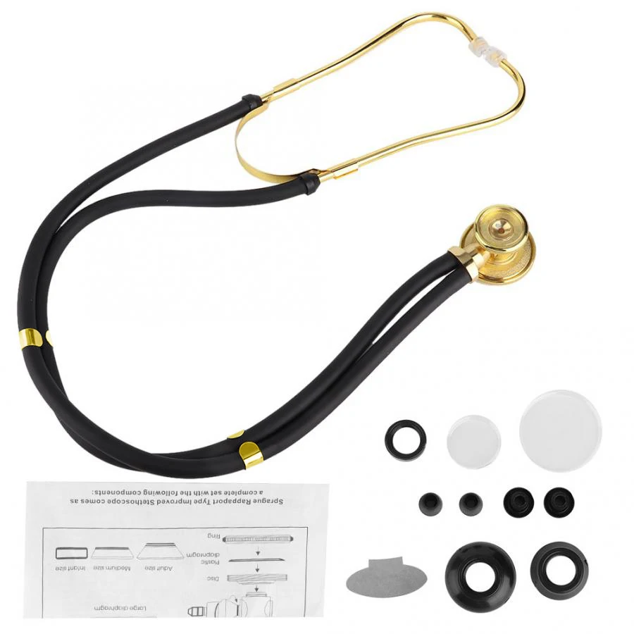 Dual Head Stethoscope Medical Stethoscope Classic Professional Medical Sprague Rappaport Doctor Adult Nurse Cardiology Estetoscopio Dual Head Gilt Clinic Cute Stethoscope