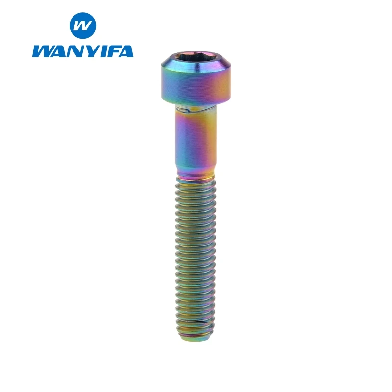 Ваньифа M6x35mm перевернутое филе внутренний шестигранный клеймо титановый болт с головкой для велосипеда - Цвет: Rainbow