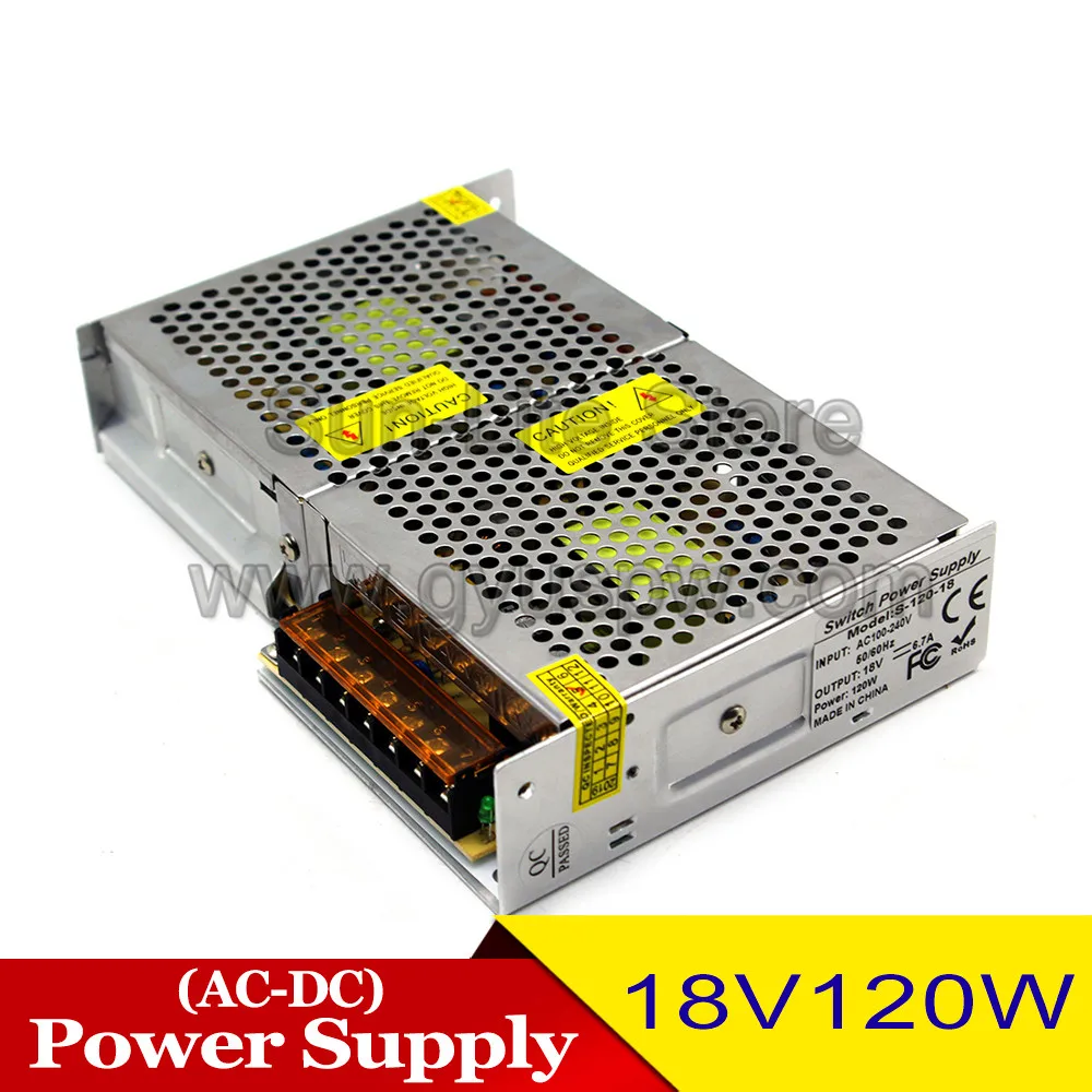 DC 18V Регулируемый импульсный источник питания 6.7A 120W трансформаторы 110V 220V for SMPS для ЧПУ маршрутизатор осветительный двигатель монитор доступа