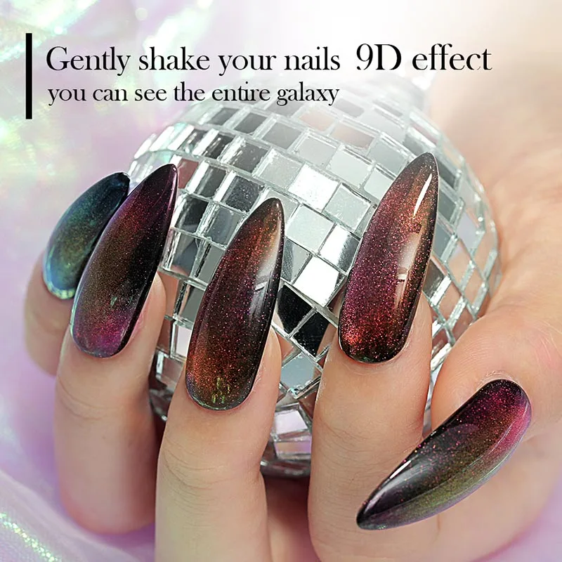 Modelones фиолетовый цвет хамелеон Galaxy светодиодный Гель лак для ногтей набор