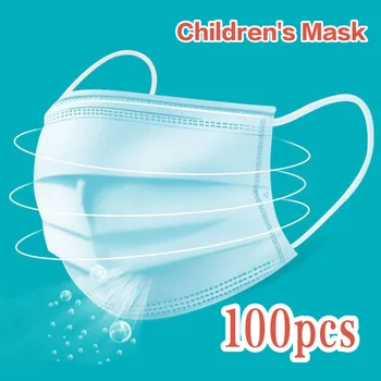 

NEW 100PCS Profession Children's Mask 3 layers Mask Baby Mask Anti-virus Mask Anti-bacterial Mask Anti-dust Mask Child Size Mask