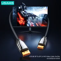 USAMS U75 8K 60Hz HDMI Cable For PS5 PS4 PC Monitor Projector 4K UHD TV HDTV Xbox Ultra HD 32.4Gbps High Speed HDMI Braided Cord
