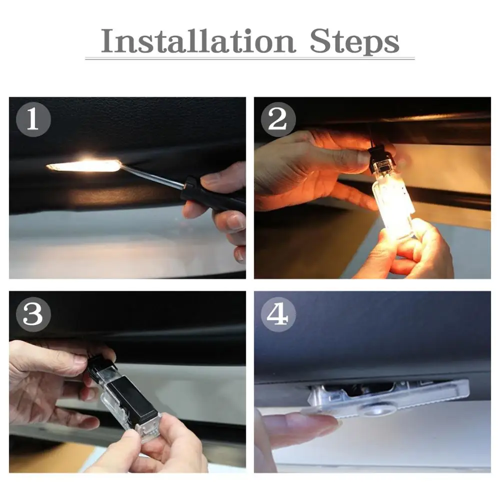  2X Car Door LED Logo Light For Mercedes Benz CLK W209 SLK R171 W203 C-Class 2001-2007 C Class SLR R - 4000368125569