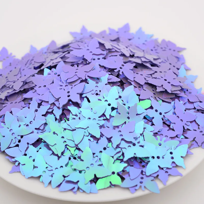 purple 13 мм бабочка с блестками золотые блестки Швейные Papillon sequinsGarment аксессуары, аксессуары для одежды смешанные цвета 23 г - Цвет: purple