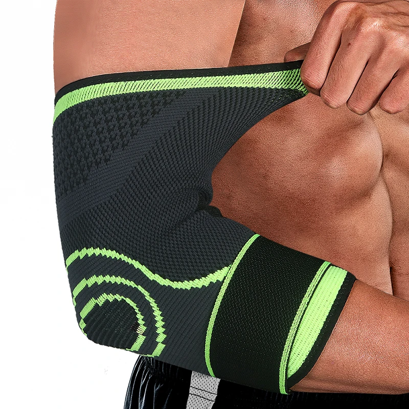 SKDK 1 pairs Sports Elbow Pads Volleyball Elbow Support Bandage Elastic Sleeve Weightlifting Running Pad Brace Reduce Pain