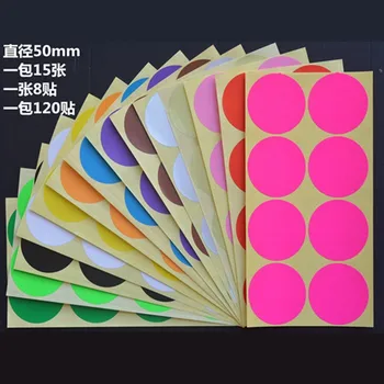 

Big size Colorful Round Dot stickers Red black white yellow pick Color Marker Circles label for Packing Tags