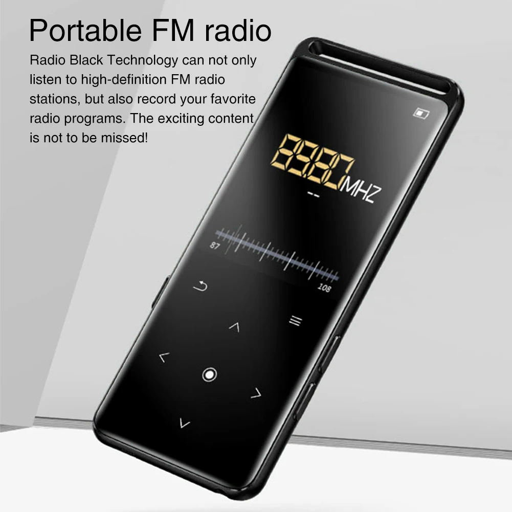 M6 подсветка перезаряжаемые MP4 плеер Спорт без потерь HIFI Bluetooth ультра тонкий FM радио сенсорная кнопка Металл Мини Портативный