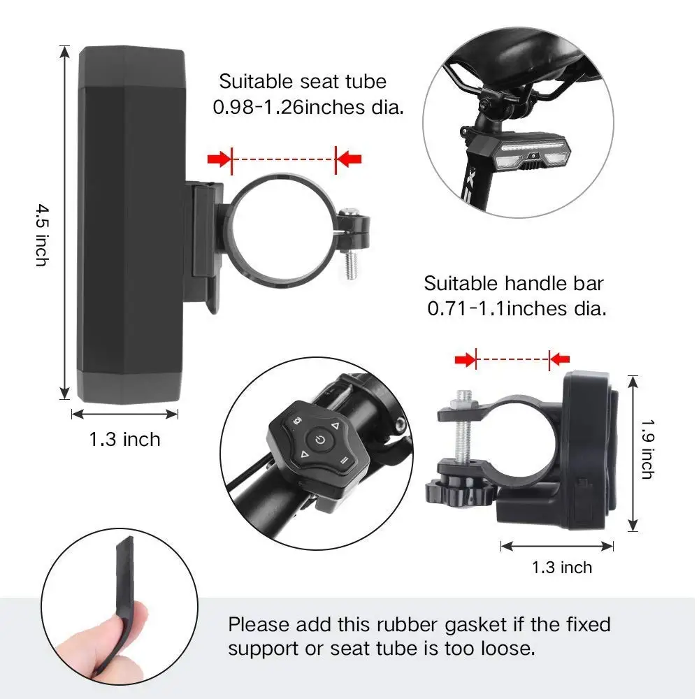 Best Bike TailLight USB Rechargeable LED Bicycle Rear Light Cycling Safety Flashlight IPX4 waterproof for Helmet Cycling Safety Light 3