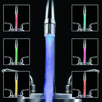 

Kitchen Sink Aerator Tap Head 7 Color Transformation of LED Faucet Light in Hydroelectric Power Generation #2N06