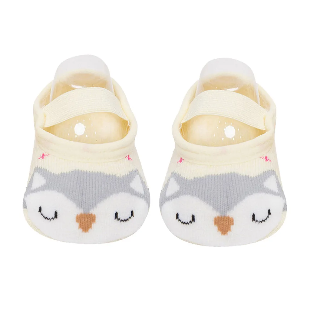 Детские носки-тапочки с героями мультфильмов носки для новорожденных, детей, на нескользящей подошве для маленьких обувь skarpetki детские носки для новорожденных Детские носки