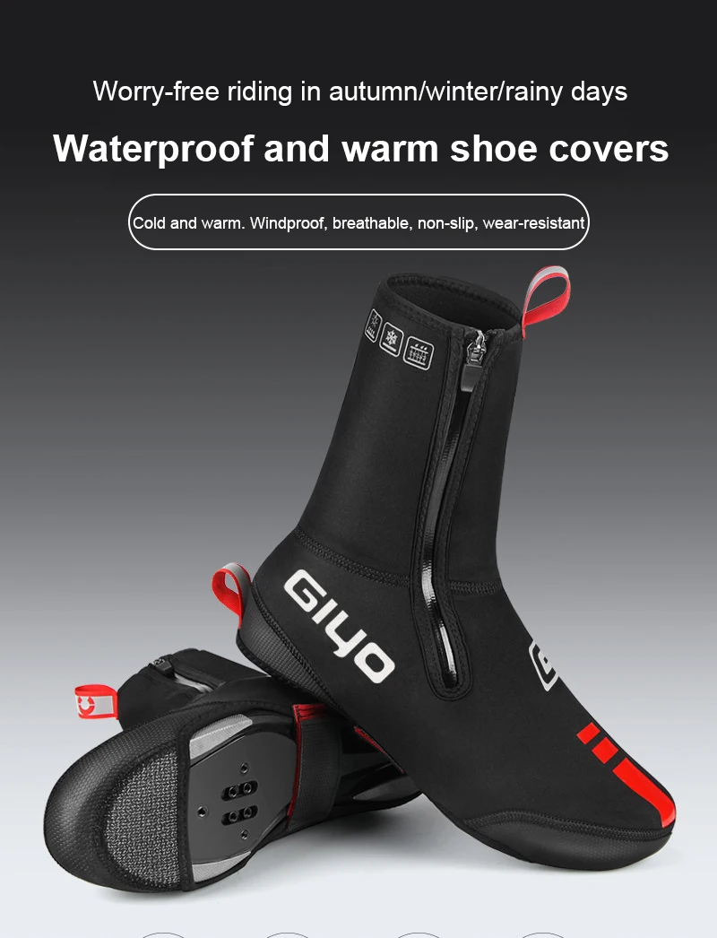 

Winter Warm Thermal Cycling Boot Covers Waterproof Neoprene Overshoes Toe MTB Bike Sport Shoe Covers Booties Cycling Equipment