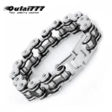 Браслет с фигуркой велосипеда из нержавеющей стали, Мужская цепочка на руку, подарки для мужчин, аксессуары, персонализированные серебряные браслеты с подвесками, черные ювелирные изделия