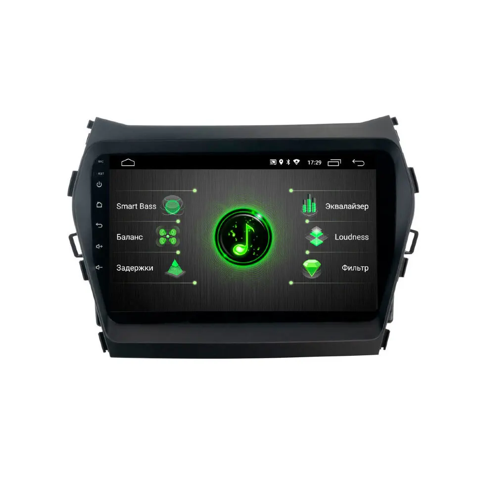 Штатная магнитола Incar DTA-2409 для Hyundai Santa Fe 13-18 Android 9.0 с процессором DSP(+ Камера заднего вида в подарок