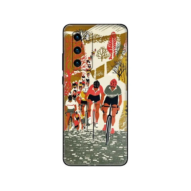 자전거 사이클링 아트를 특징으로 하는 휴대폰 보호용 세련되고 내구성 있는 TPU 케이스