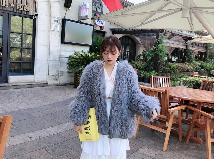 OFTBUY новая мода пальто из натурального меха зимняя куртка женская натуральная ткань овечья шерсть меховая верхняя одежда свободная уличная Толстая теплая