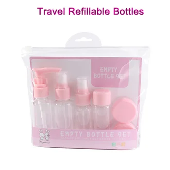 

Travel Refillable Bottles Set Skin Care Products Shampoo Shower Gel Cosmetics Make Up Perfume Sprayer Empty Mini Bottle Portable