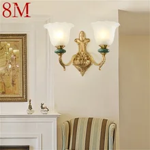 Applique murale en cuivre de 8M, Design luxueux contemporain, éclairage d'intérieur en céramique pour chambre à coucher, couloir, hôtel