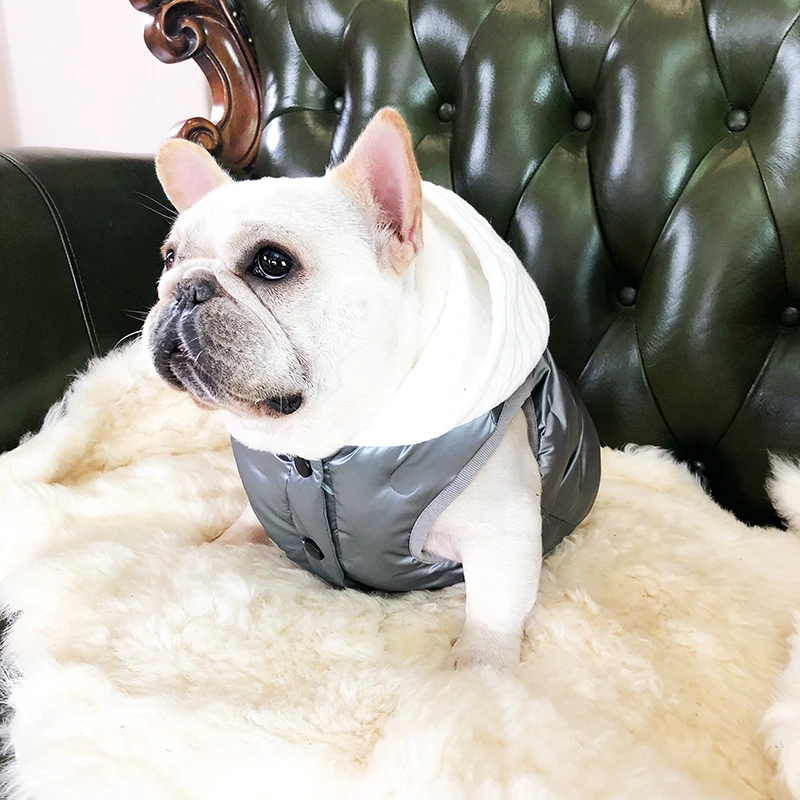 Мопс одежда зимняя французская одежда для бульдога Frenchie собака костюм наряд водонепроницаемая одежда для домашних животных одежда теплая собака жилет пальто куртка