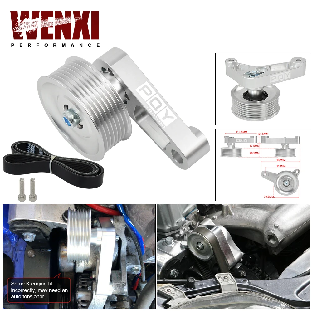 Adjustable Ep3 Pulley Kit For Honda 8th 9th Civic All K20 & K24 Engines