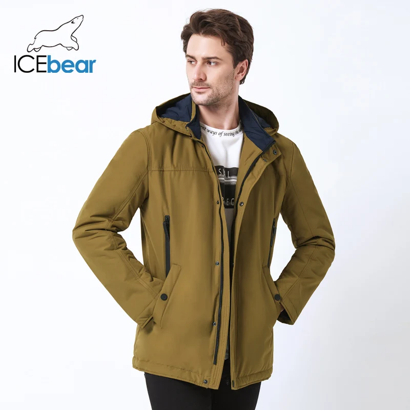 ICEbear 2019 куртка высокого качества Осенняя Новая повседневная мужская с воротником