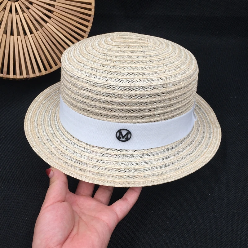 Тонкая льняная Лафит летняя трава потолок короткий край шляпа M шляпа Женская Солнцезащитная шляпа маленькая чистая и свежая и предотвращает пробивание в путешествиях