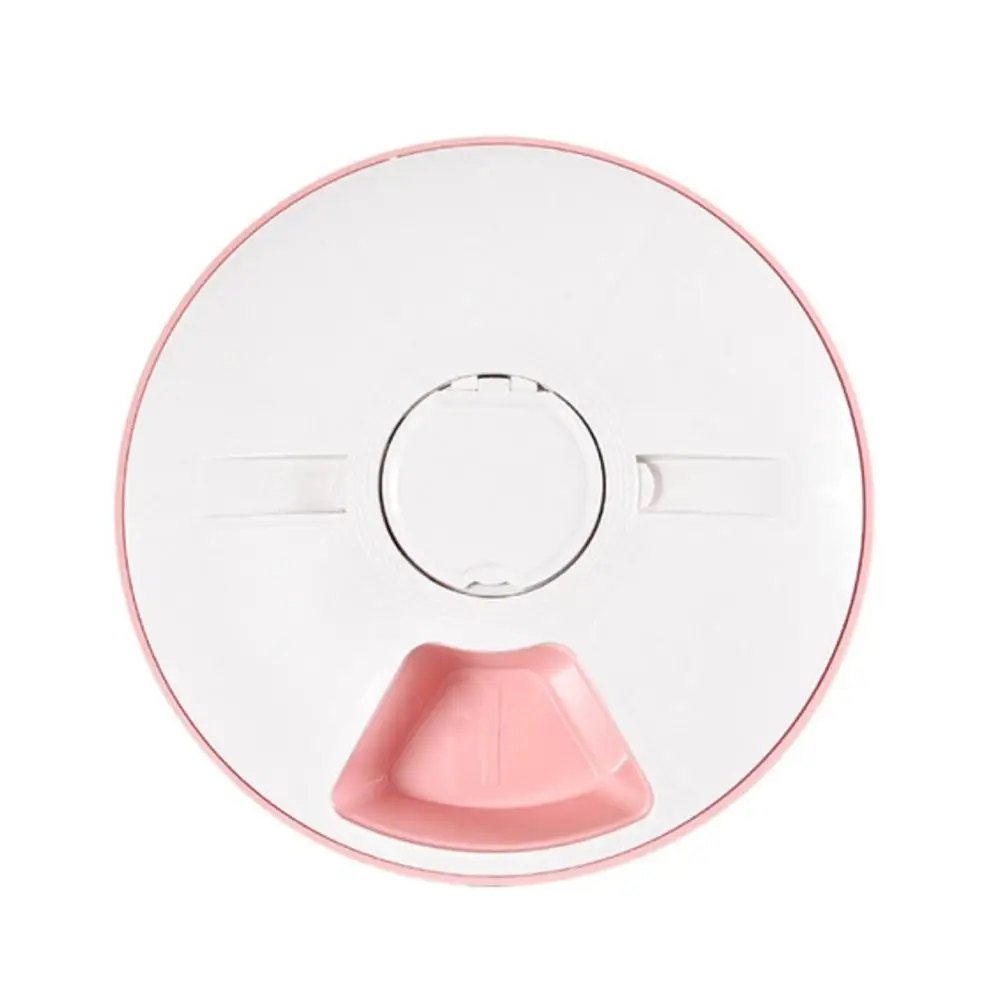 Pink Автоматическая миска для домашних животных с шестью отверстиями, интеллектуальная синхронизация, питатель для домашних животных, музыкальное напоминание кормушка для кошек и собак, рождественский подарок, Прямая поставка - Цвет: Pink