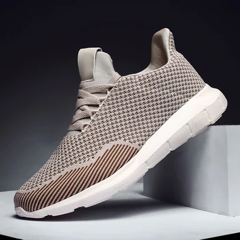 

LSYSAG Shoes Men Lightweight Fly Weave Sneakers Breathable Casual Shoes Jogging Walking Shoes Zapatillas Hombre Big Size 38-46