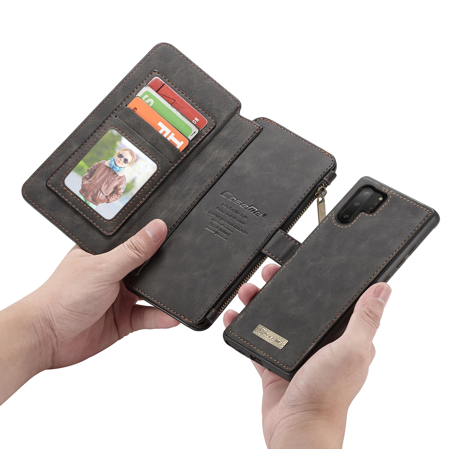 Кошелек CaseMe на молнии для Samsung Galaxy Note 10 9 8 S10 5G S9 S8 Plus S10E S7 Edge кожаный чехол телефона