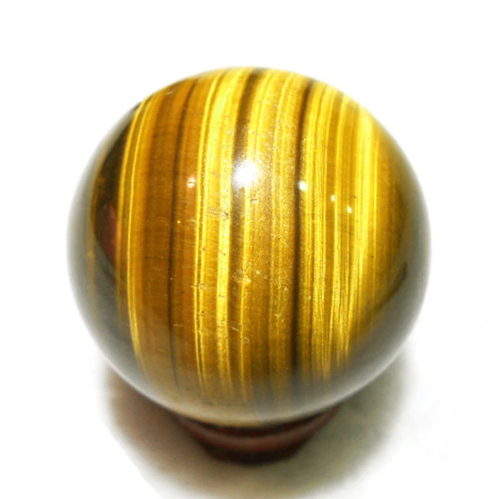 Ручной работы 2 см лечебный шар тигровый глаз Подвески Сфера круглый редкий подарок мини игрушка желтый кристалл натуральный
