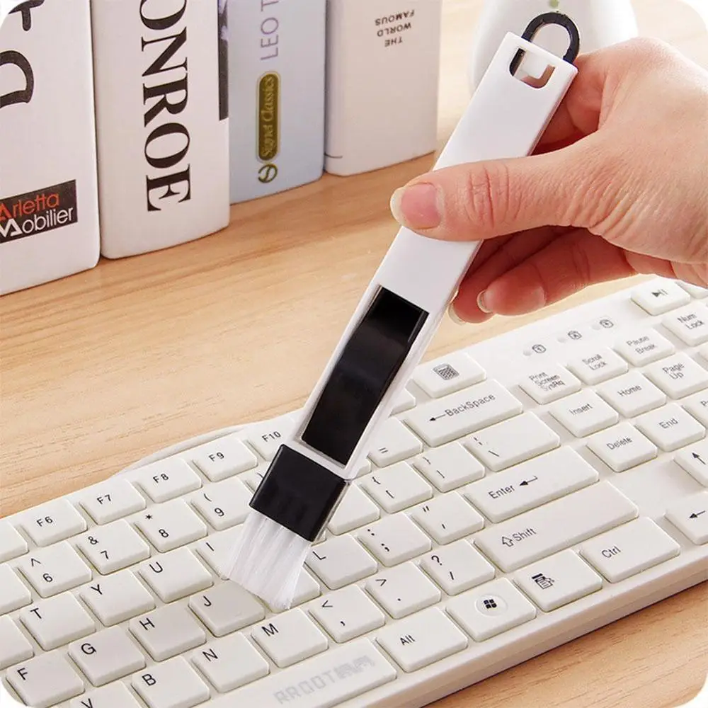 

1pcs Multipurpose School Office Desk Set Computer Keyboard The Window Groove Cleaning Brush Cleaner 2 In 1 Stationery Tool