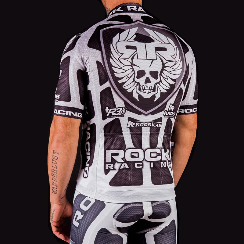 Черный/белый Рок Гонки Спортивные майки наборы Pro короткий рукав Bicicleta велосипедная одежда Дышащие майки для велосипедистов Ropa Ciclismo