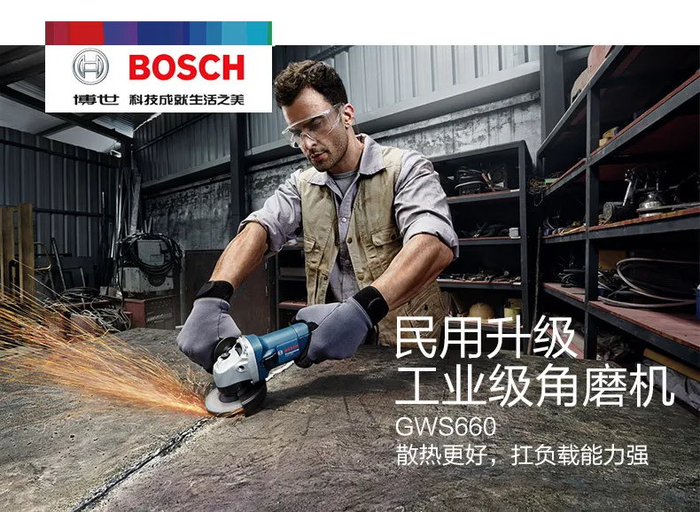 Bosch угловая шлифовальная машина GWS660 ручное колесо многофункциональный угловой полированный металлический для полировки резак