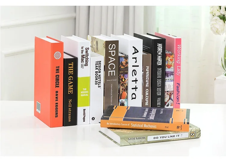 Поддельные книги моделирование книги украшения современный простой английский реквизит книжные украшения творческий мягкий книжный ящик магазин при фабрике