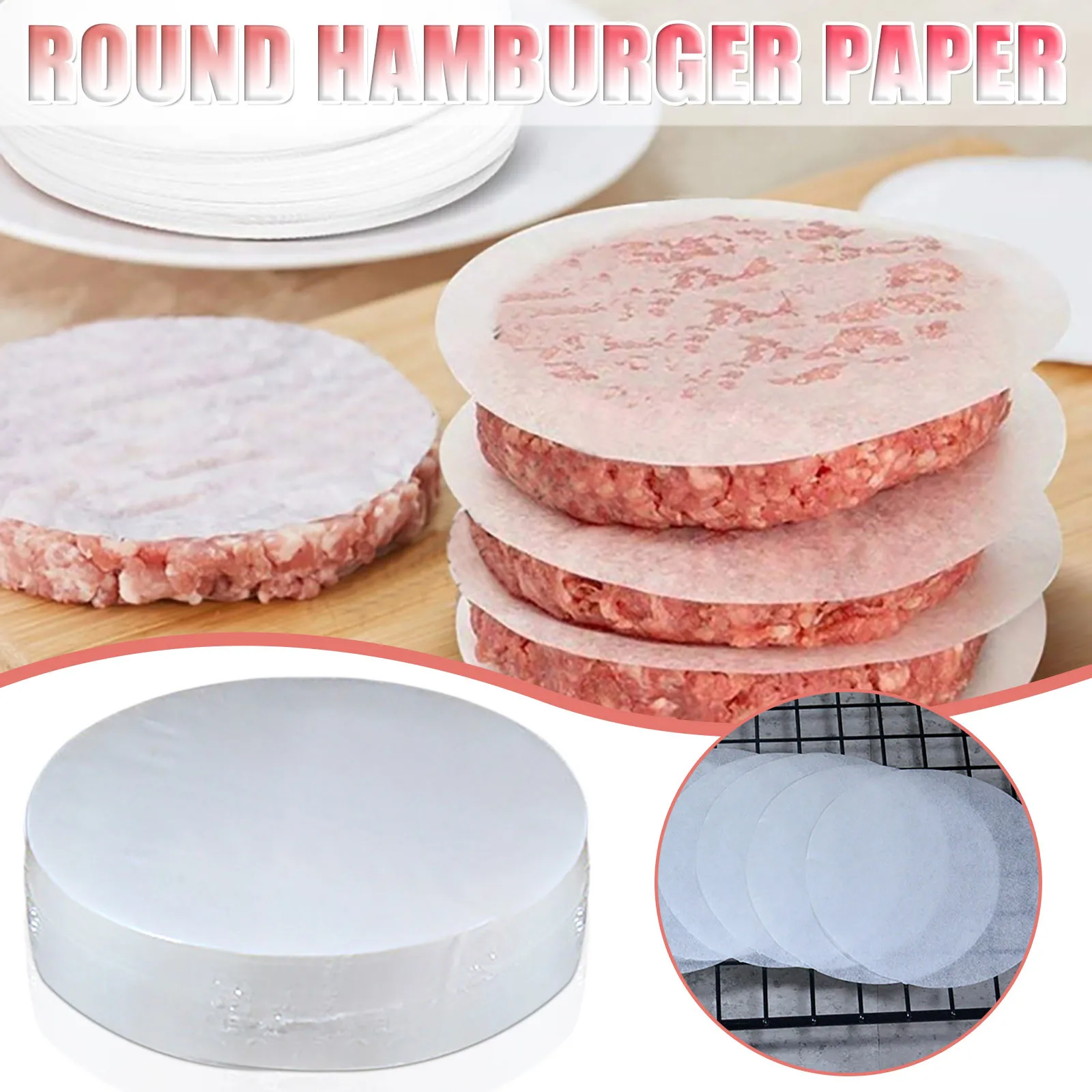 100sheets/ Lot Translucent Wrapping Papers Kitchen Hamburger Blotting Paper Kitchen Food Oil Blotting Freezer Paper Food P5