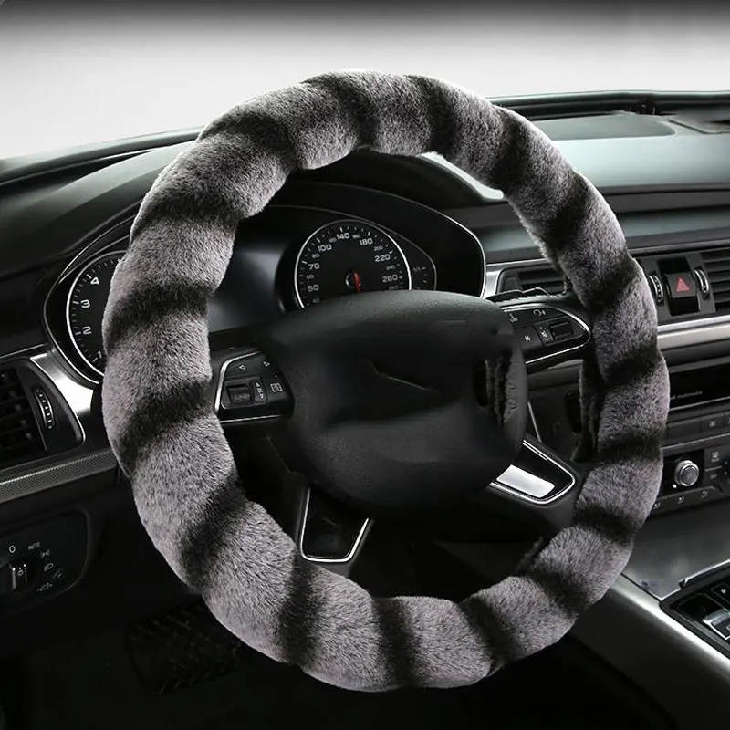 Steering Wheel Cover Plush Soft And Comfortable Keep Car Interior Accessories Accesorios Para Auto Stuurhoes - AliExpress