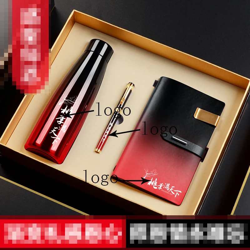 

Fashion High Quality Practical Souvenirs Senior High School Teachers' Day Cup Party Favors Notebook Pen Thermos Cup Gifts Sets