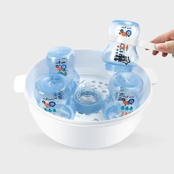 

Baby Microwave Bottle Disinfection Box High Temperature Nipple Sterilizer Bottle Holder Storage Box Cleaning Baby Bottle Rack