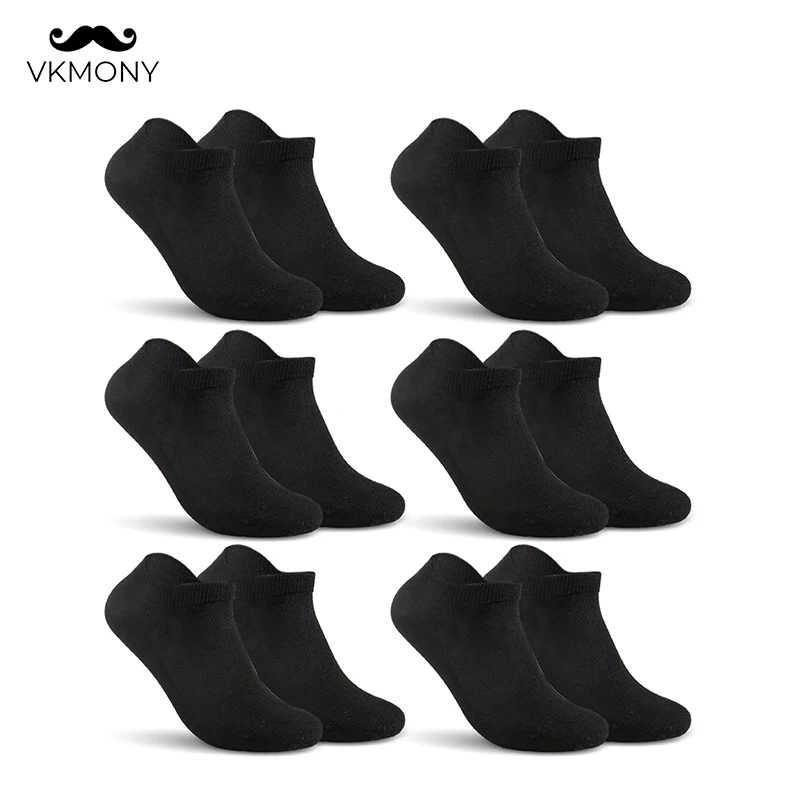 Cotton man socks solid no show men large size brand 6pairs/lot (EU 39-46) (US 7.0-12.0) VKMONY | Мужская одежда