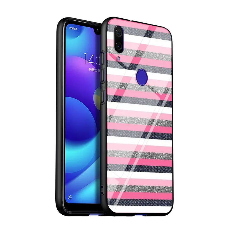 For Xiaomi Redmi Note 9 Max 8T 8 7 6 Pro Gloss Black Cover Curved stripes For Redmi Note 5 Pro 5A 4 4X Phone Case For Xiaomi Redmi Note 9 Max 8T 8 7 6 Pro Gloss Black Cover Curved stripes For Redmi Note 5 Pro 5A 4 4X Phone Case
